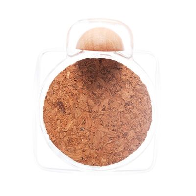 Porta Tempero Quadrado de Vidro Lyor com Colher de Bambu e Tampa Rolha Transparente