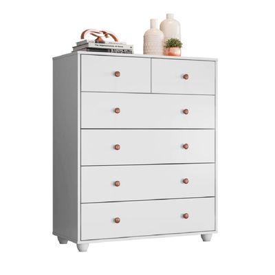 Cômoda Vittoria com 6 Gavetas Albatroz Branco