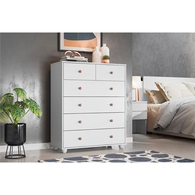 Cômoda Vittoria com 6 Gavetas Albatroz Branco