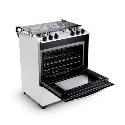 Fogão Brastemp 5 Bocas BFS5NDB com Queimadores Rápidos, Forno com Visão Panorâmica e Botões Removíveis Branco / Bivolt