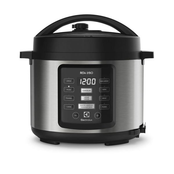 Panela Elétrica de Pressão Electrolux EX PCC15 por Rita Lobo com Display Digital 5L Preto/Inox / 220V