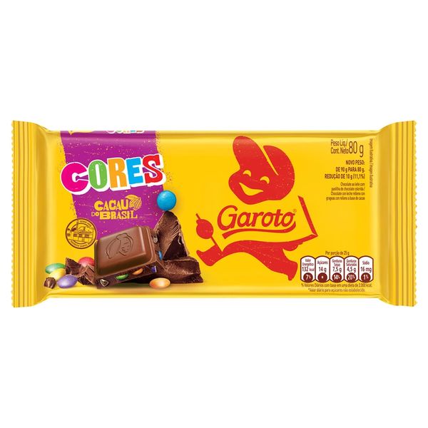 Chocolate Garoto Cores 80g Chocolate Garoto Cores 80g