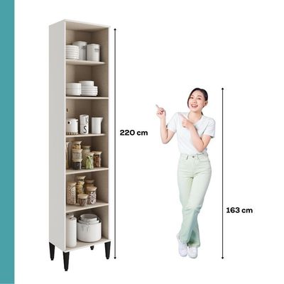 Paneleiro Miami 3 Portas 5 Prateleiras Carraro Branco