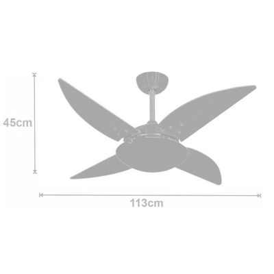 Ventilador De Teto Volare Quad Branco 127V 110V