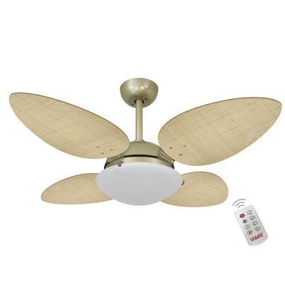 Ventilador Volare P Palmae Natural 127V E Controle Remoto 110V