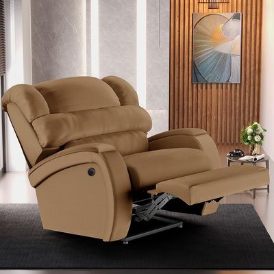 Poltrona Do Papai Reclinável Kalie Power Elétrica Fh9 Pu Caramelo - Mpozenato