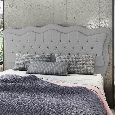 Cabeceira Casal Queen Cama 160cm Oregon I02 Linho Cinza - Mpozenato