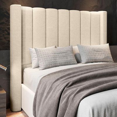 Cabeceira Casal King Cama 195cm Claire I02 Linho Bege - Mpozenato