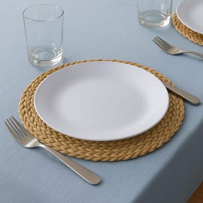 Kit 25 Bandejas Plásticas 25cm Pratos para Servir Branco Eve