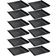 12 Bandejas Pretas para Sushi 20,6cm Cosy Prato Quadrado para Petiscos Sashimi