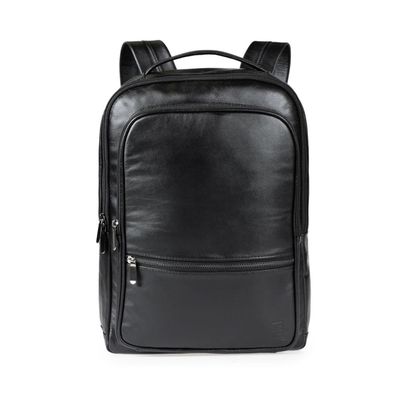 Mochila Masculina Executiva de Couro Joá Preto U / Preto