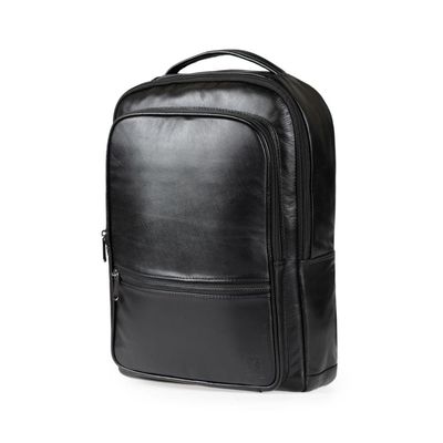 Mochila Masculina Executiva de Couro Joá Preto U / Preto