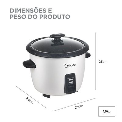 Panela De Arroz Elétrica Midea 2,5L Branca PAE25B1 110V