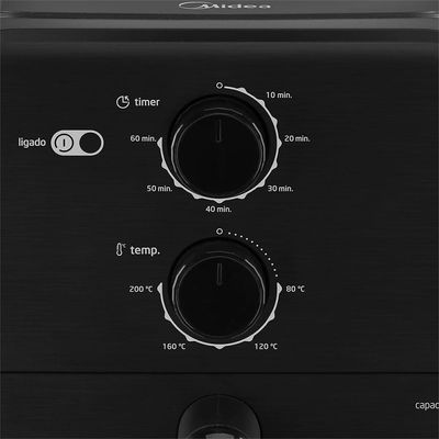 Fritadeira Air Fryer Midea Blackstone Preta 4L 110V MAF400P0APK1