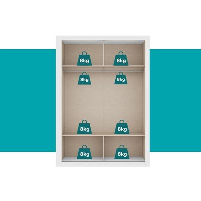 Guarda Roupa Solteiro 2 Portas Darvi Carraro Branco