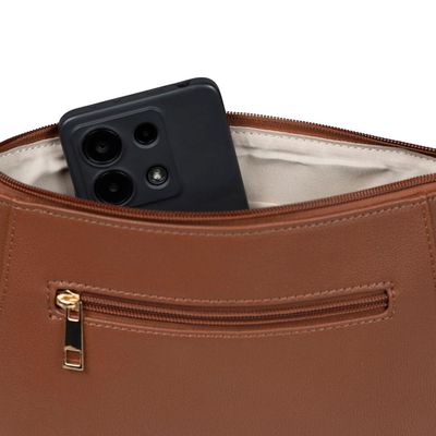 Bolsa Transversal Feminina Soft Premium Caramelo P / Caramelo
