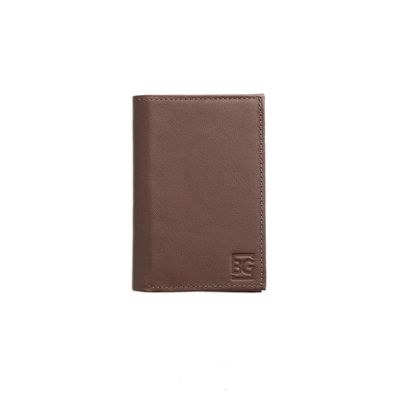 Carteira Masculina Slim de Couro Vertical RFID Street Marrom U / Marrom