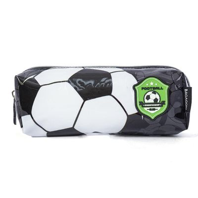 Estojo Escolar Masculino Futebol Preto U / Preto