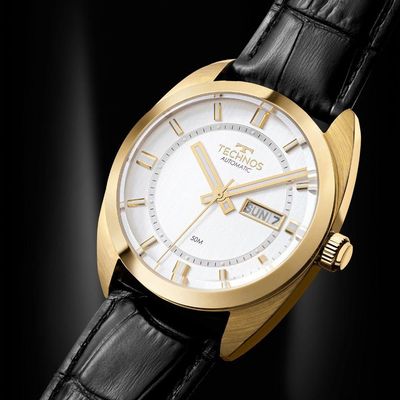 Relógio Technos Masculino Automático Dourado - 8205ow-0k Relógio Technos Masculino Automatico Dourado - 8205ow-0k
