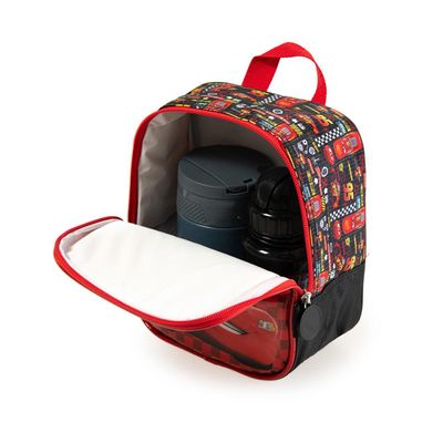 Lancheira Escolar Masculina Carros U / Vermelho
