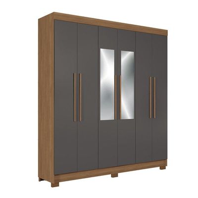 Guarda-roupa Casal 194,4cm 6 Portas 2 Gavetas Horácio