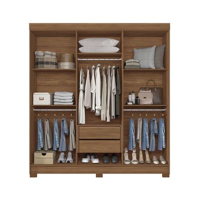 Guarda-roupa Casal 194,4cm 6 Portas 2 Gavetas Horácio