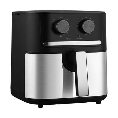 Fritadeira Air Fryer Midea Cyclone Preto e Inox 5,5L 110V FM55S1