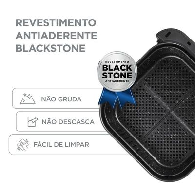 Fritadeira Air Fryer Midea Wide Max Cyclone Preto 8,5L 110V FWM85P1