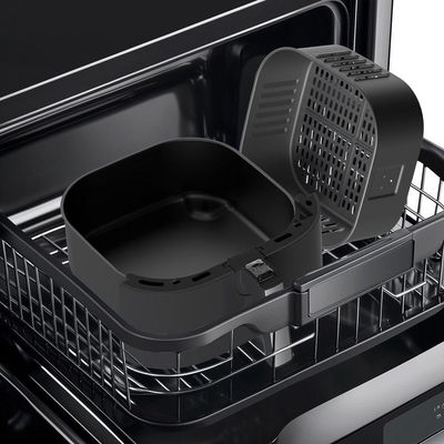Fritadeira Air Fryer Midea Widemax Preto E Inox 5,5L 110V FWM55P1