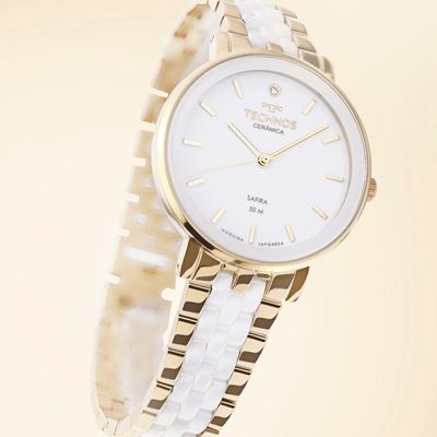 Relógio Technos Feminino Ceramic-saphire Dourado - 2035mzl-1b 2035mzl-1b