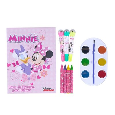 Livro Infantil Dcl Super Color Pack Minnie para Ler e Colorir