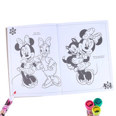 Livro Infantil Dcl Super Color Pack Minnie para Ler e Colorir