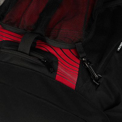 Mochila do Flamengo Masculina Esportiva Oficial com Rede de Suporte para Bola U / Preto-vermelho