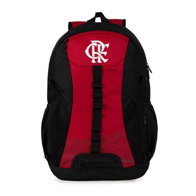 Mochila do Flamengo Masculina Esportiva Oficial com Rede de Suporte para Bola U / Preto-vermelho