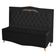 Kit De Cabeceira De Cama Box E Calçadeira Baú Barcelona King 195 Cm Retro Capitonê Suede Preto Do Lar Móveis