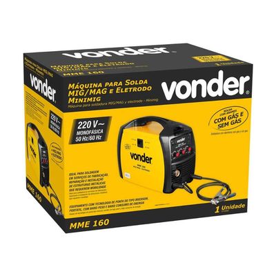 Máquina para Solda e Eletrodo 160A 220V Monofásica Vonder MME 160 Amarelo