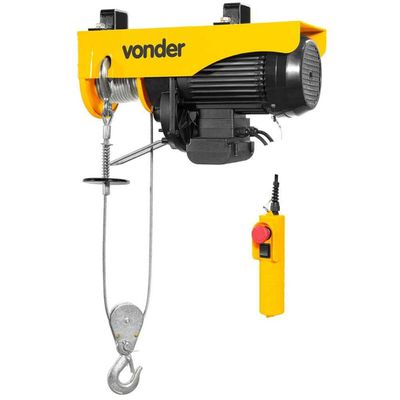 Guincho Elétrico 0,5 Toneladas sem Polia de Inversão e 1 Tonelada com Polia 220V Vonder GEV 1000
