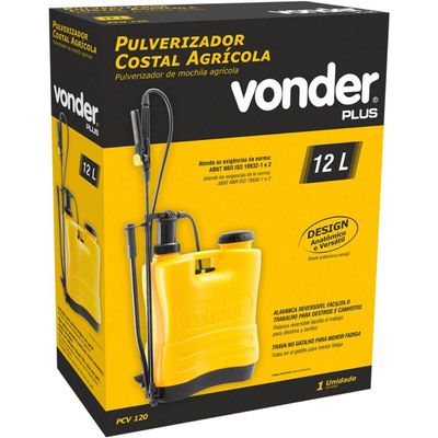 Pulverizador costal agrícola 12 litros PCV 120 VONDER PLUS