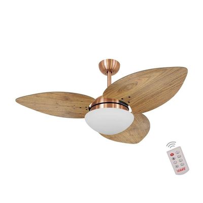 Ventilador De Teto Cobre 3 Pás Rádica Freijó 220V 220V