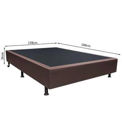 Base Box Para Cama Casal 138x188cm Liz S05 Sintético Marrom - Mpozenato