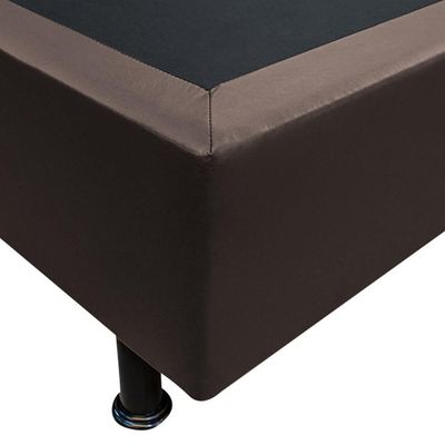 Base Box Para Cama Casal 138x188cm Liz S05 Sintético Marrom - Mpozenato