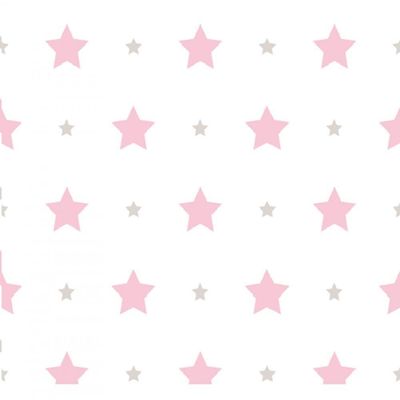 Papel De Parede Treboli Estrelas Rosas 5842 - Rolo 10m X 0,53m