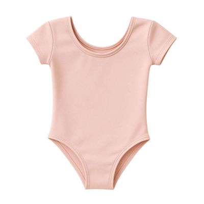 Collant Manga Curta Infantil com Forro Rosa Bailarina Poliamida Tamanho 8 Colombina