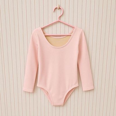 Collant Manga Longa Infantil com Forro Rosa Bailarina Poliamida Tamanho 4 Colombina