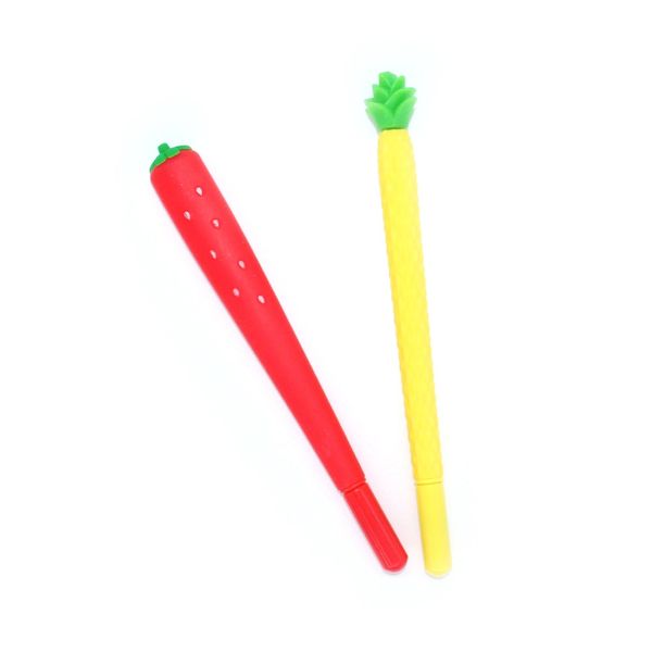Caneta Fine Line Le Top Tropical  Frutas Abacaxi e Morango 0.5mm com 2 Unidades