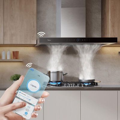 Coifa de Parede Midea 90cm Smart Pro Touch 110V MH90M77AT22MW1