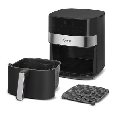 Fritadeira Air Fryer Midea Smart Chef Plus Preta 6L 220V MAD600010APKW2