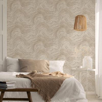 Papel De Parede Struktura Pedra Amarelo 45757