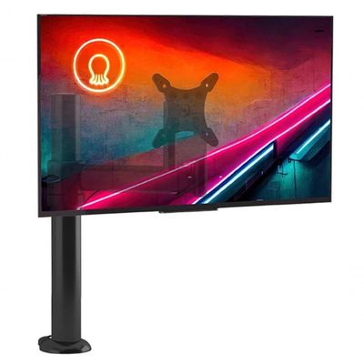 Suporte De Mesa Para Monitor Até 24 Articulado Com Regulagem De Distância E Altura Octoo Clipway-a1 Titanium