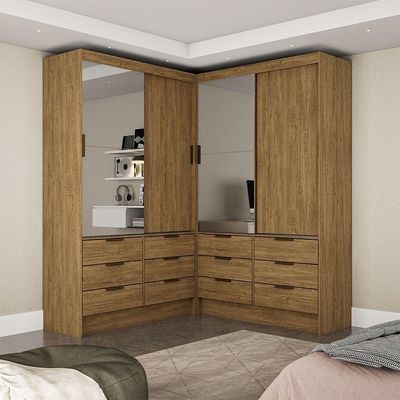 Closet Casal Sevilha 4 Portas Plus 12 Gavetas Carioca Móveis